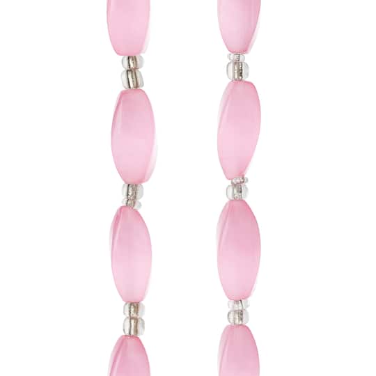 Pink Cat's Eye Glass Twist Beads, 16mm by Bead Landing™
